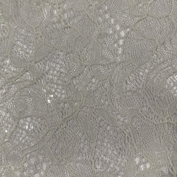 Tahari Black Lace Sparkle Tie White Bow Halter Style Evening Cocktail Blouse - Picture 4 of 10